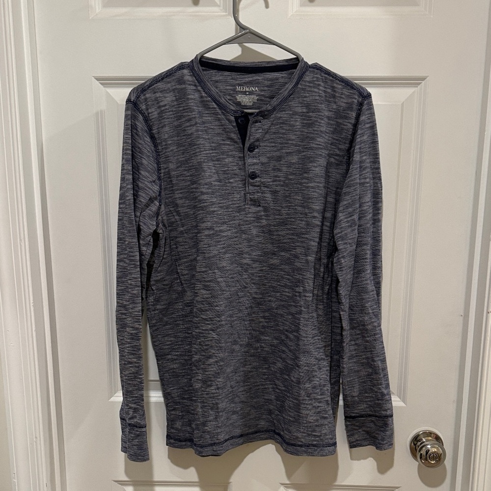 Merona Dark Gray Long Sleeve Henley